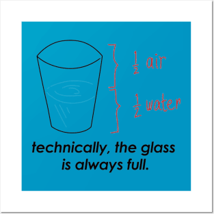 Technically The Glass Is Always Full Posters and Art